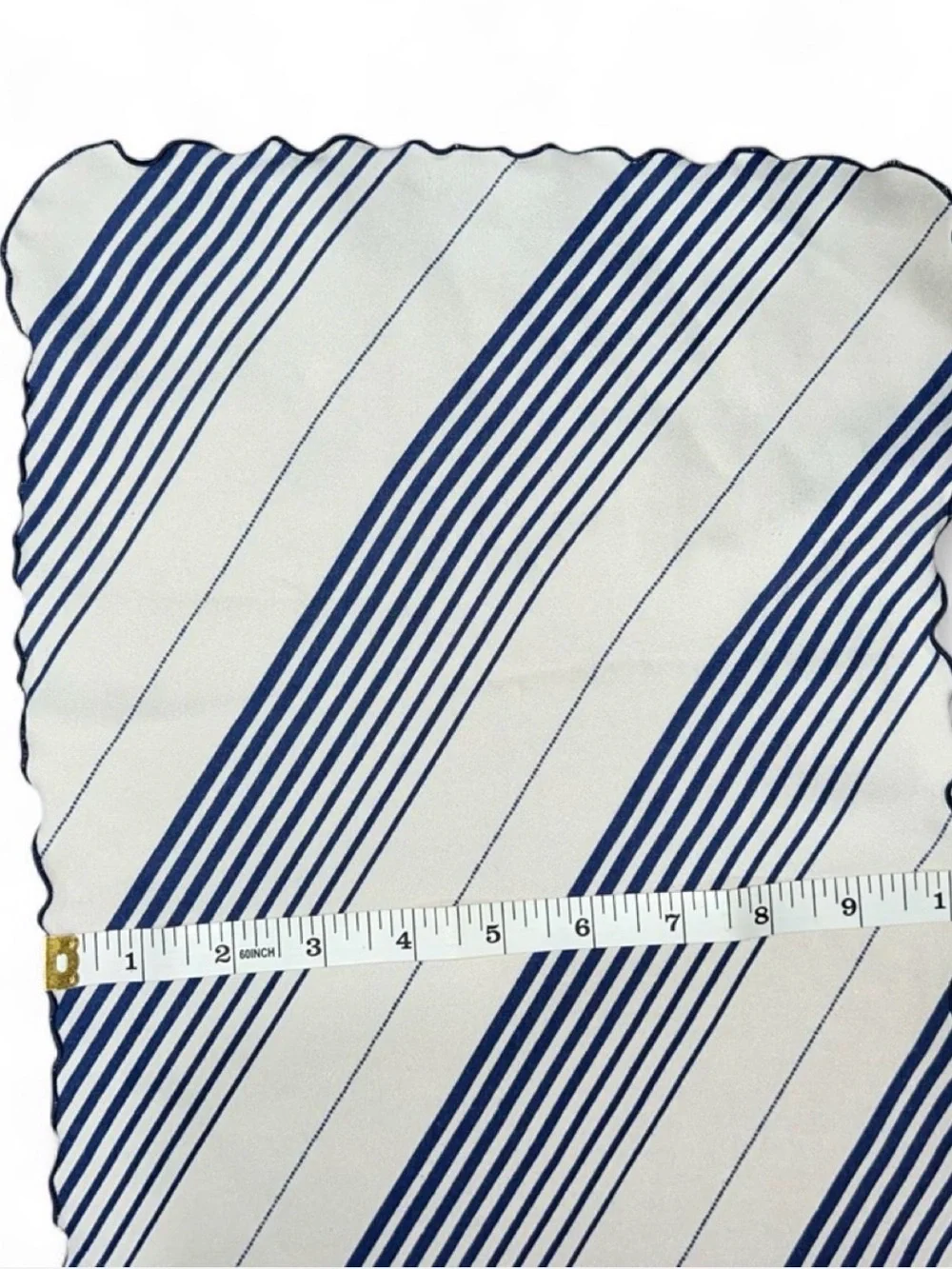 Striped Cream and Navy Scarf